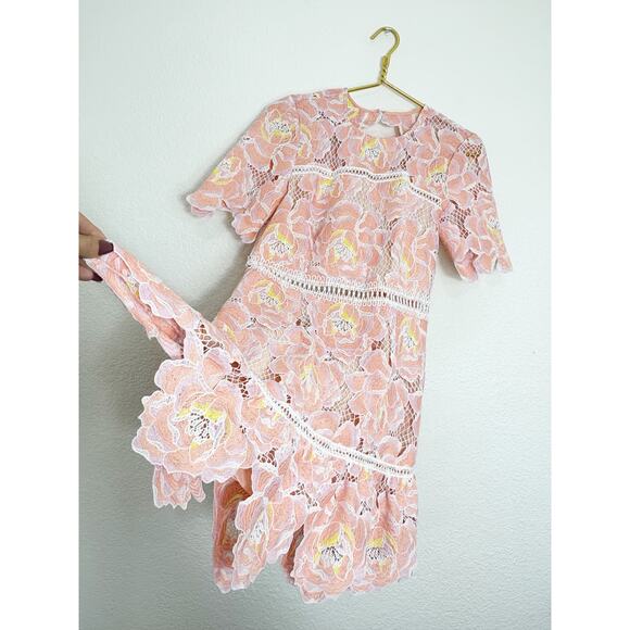 Saylor X Revolve Nikki Mini Dress Size Small Lace Crochet Cocktail Wedding - Picture 11 of 14